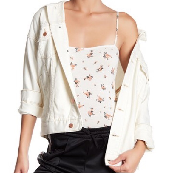 Free People Jackets & Blazers - Free People White Denim Jacket